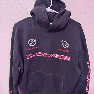 Hollister Men's Crewneck Sweatshirt - Black with Red Logos